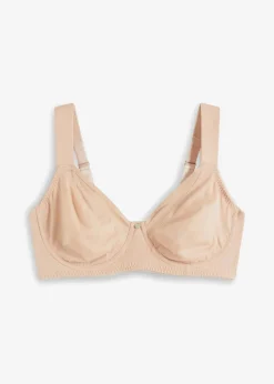 bonprix Große Cups D-H|Nachhaltigere Materialien^Minimizer-BH mit gepolsterten Trägern mattbeige