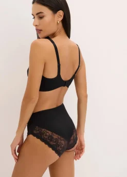 bonprix Wäsche·Dessous|Wäsche·Große Cups D-H^Minimizer-BH mit gepolsterten Trägern (2er Pack) weiß + schwarz