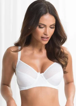 bonprix Wäsche·Große Cups D-H|Wäsche·Bhs^Minimizer-BH mit Mesh weiß