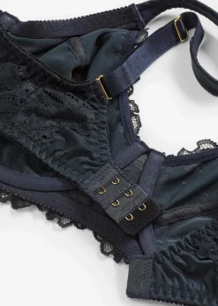bonprix Wäsche·Dessous|Wäsche·Große Cups D-H^Minimizer-BH mit zarter Spitze intensivblau
