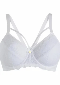 bonprix Große Cups D-H|Nachhaltigere Materialien^Minimizer-BH mit zarter Spitze weiß