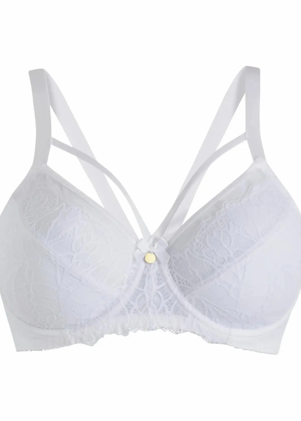 bonprix Große Cups D-H|Nachhaltigere Materialien^Minimizer-BH mit zarter Spitze weiß