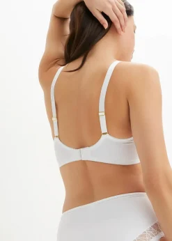 bonprix Große Cups D-H|Nachhaltigere Materialien^Minimizer-BH mit zarter Spitze weiß