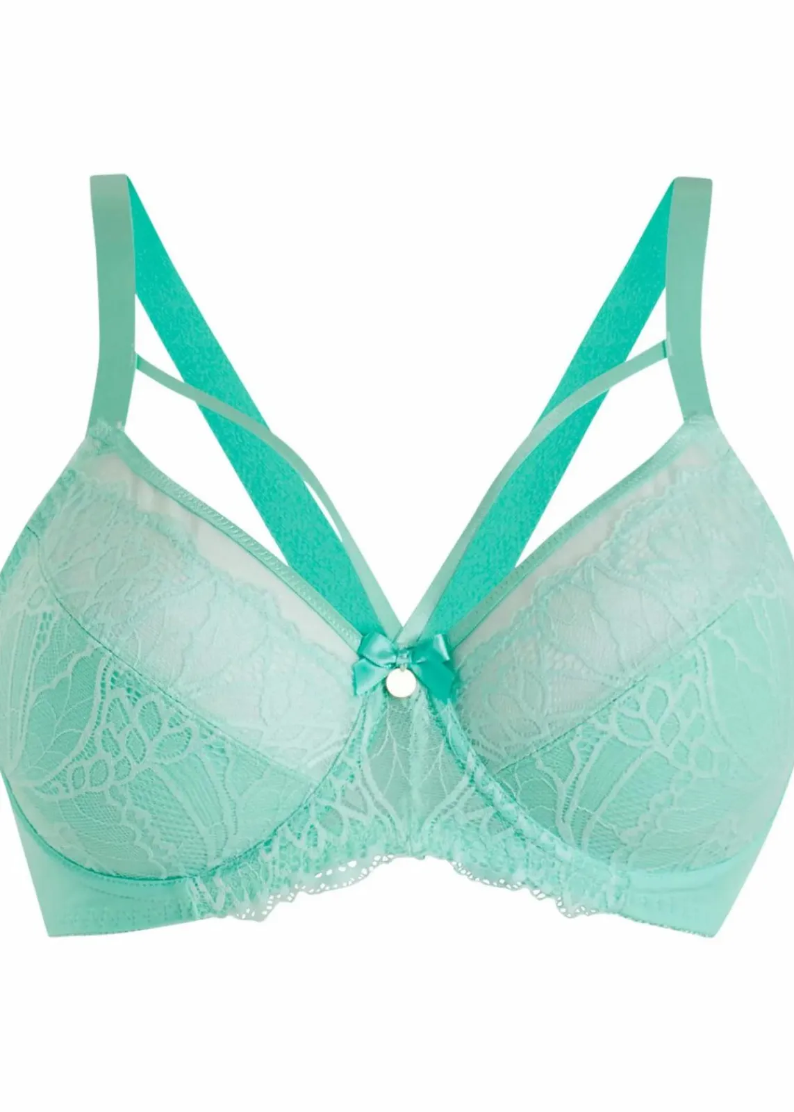bonprix Große Cups D-H|Nachhaltigere Materialien^Minimizer-BH mit zarter Spitze aquamaringrün