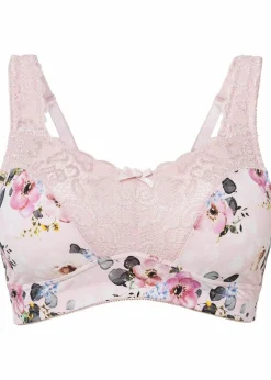 bonprix Wäsche·Dessous|Wäsche·Große Cups D-H^Minimizer-BH ohne Bügel mit gepolsterten Trägern zartrosa geblümt