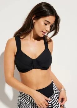 bonprix Nachhaltigere Materialien|Bademode·Bikinis^Minimizer-Bikinioberteil mit breiten Trägern schwarz