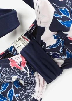 bonprix Große Cups D-F|Nachhaltigere Materialien^Minimizer-Bikinioberteil mit gepolsterten Trägern dunkelblau floral