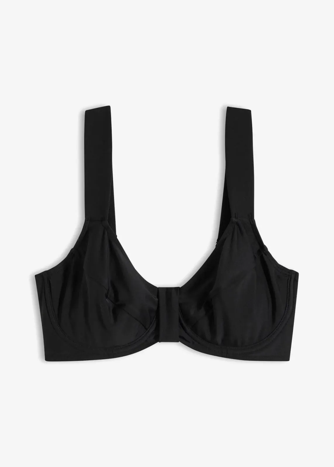 bonprix Große Cups D-F|Nachhaltigere Materialien^Minimizer-Bikinioberteil mit breiten Trägern schwarz