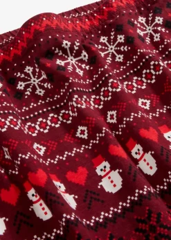 bonprix Bekleidung·Sportbekleidung|Nachhaltigere Materialien^Minirock mit Norwegermuster aus Baumwoll-Elasthan-Mix ahornrot/erdbeere/schwarz/wollweiß norwegermuster