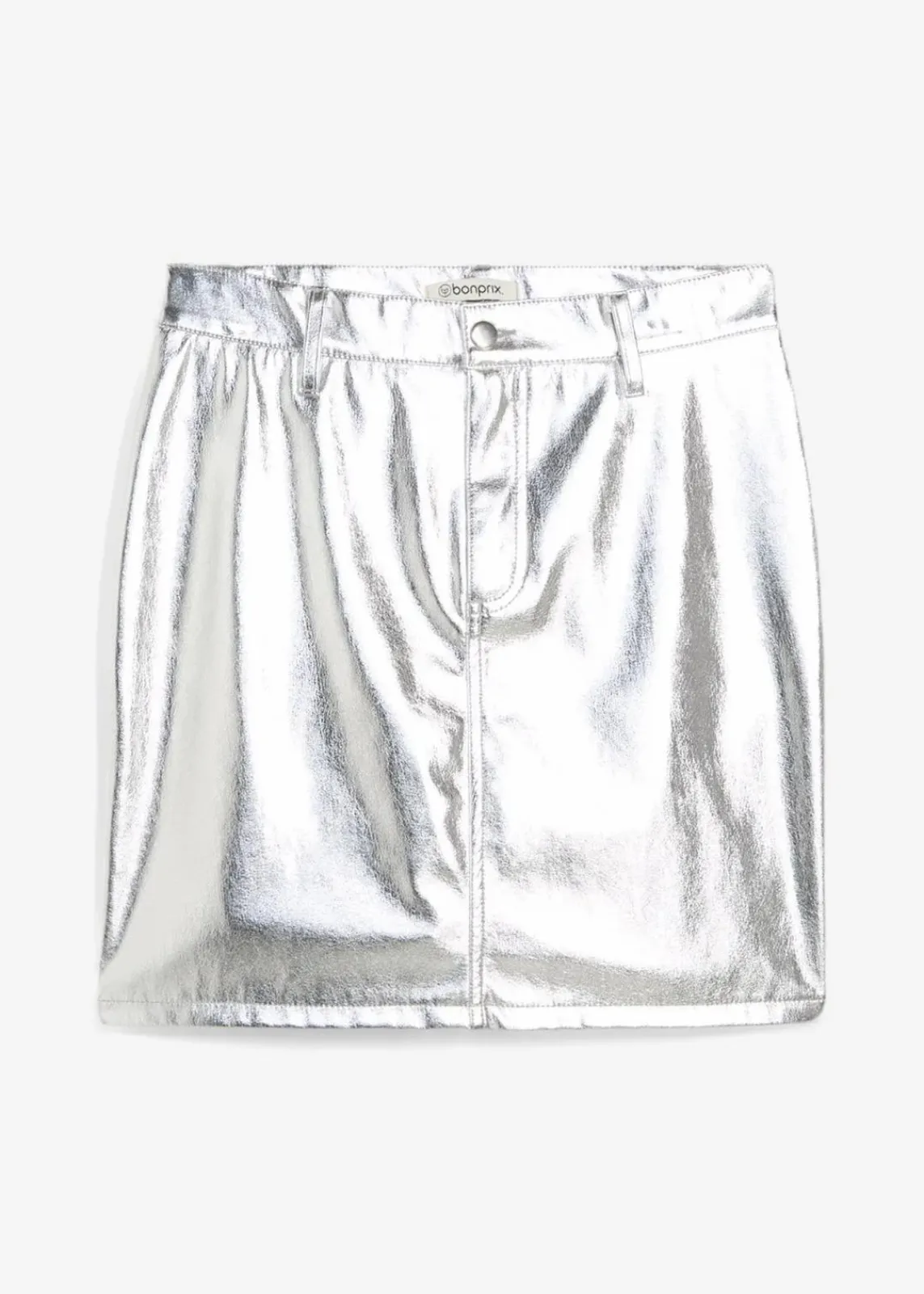 bonprix Bekleidung·Sportbekleidung|Röcke^Minirock im Metallic-Look metallic silber