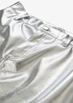 bonprix Bekleidung·Sportbekleidung|Röcke^Minirock im Metallic-Look metallic silber