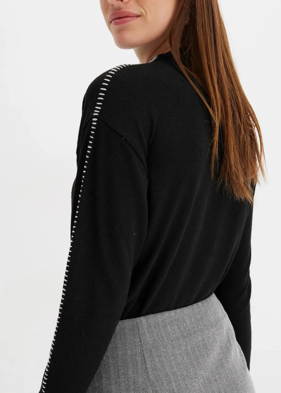 bonprix Bekleidung·Sportbekleidung|Nachhaltigere Materialien^Minirock in Wickeloptik grau