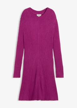 bonprix Bekleidung·Umstandsmode|Bekleidung·Pullover & Strickjacken^Mini-Strickkleid aus softem Viskose-Mix dunkelfuchsia