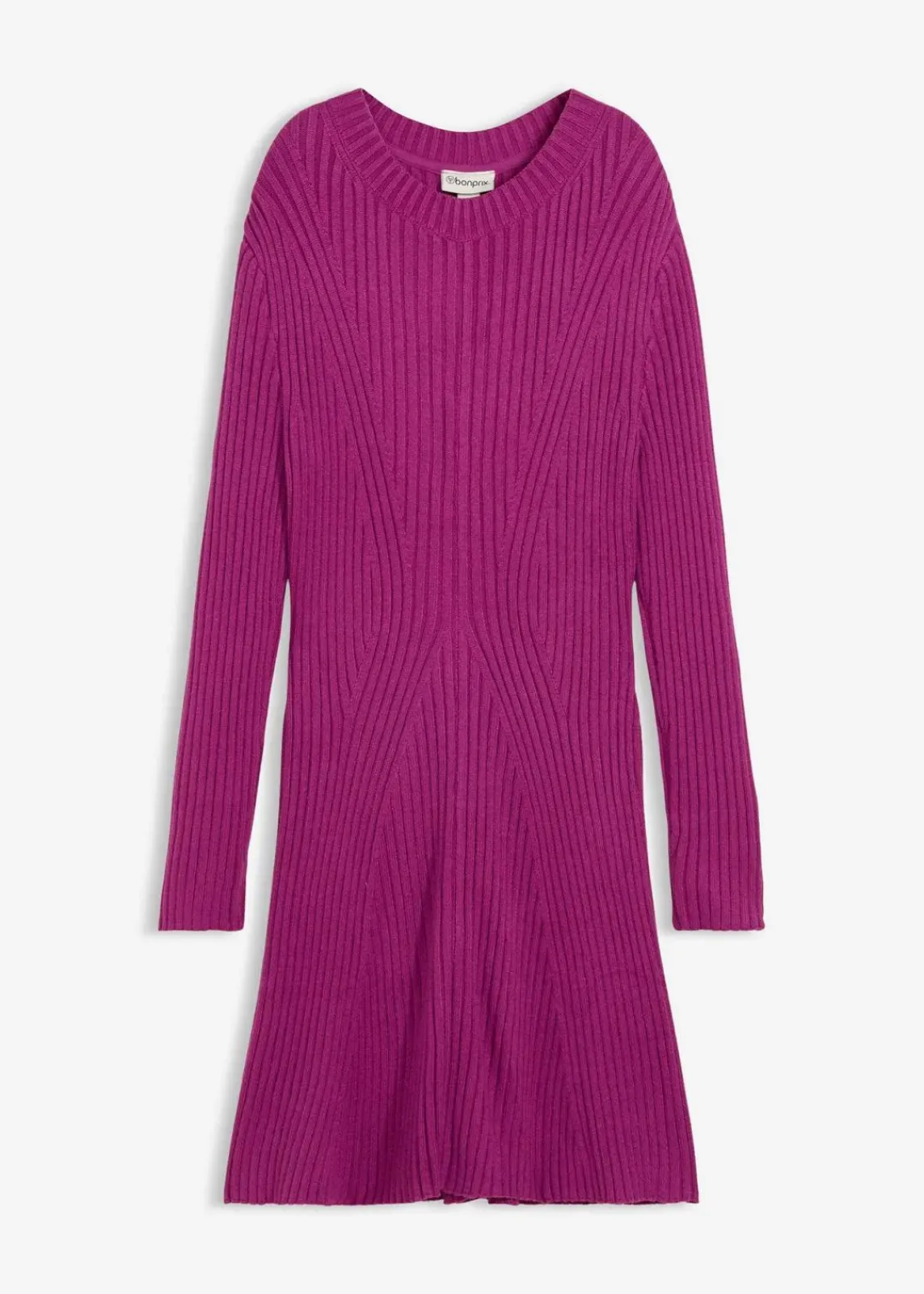 bonprix Bekleidung·Umstandsmode|Bekleidung·Pullover & Strickjacken^Mini-Strickkleid aus softem Viskose-Mix dunkelfuchsia