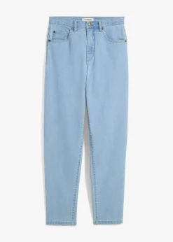 bonprix Jeans|Bekleidung·Shirts & Tops^Mom Jeans High Waist, Stretch eisblau denim used