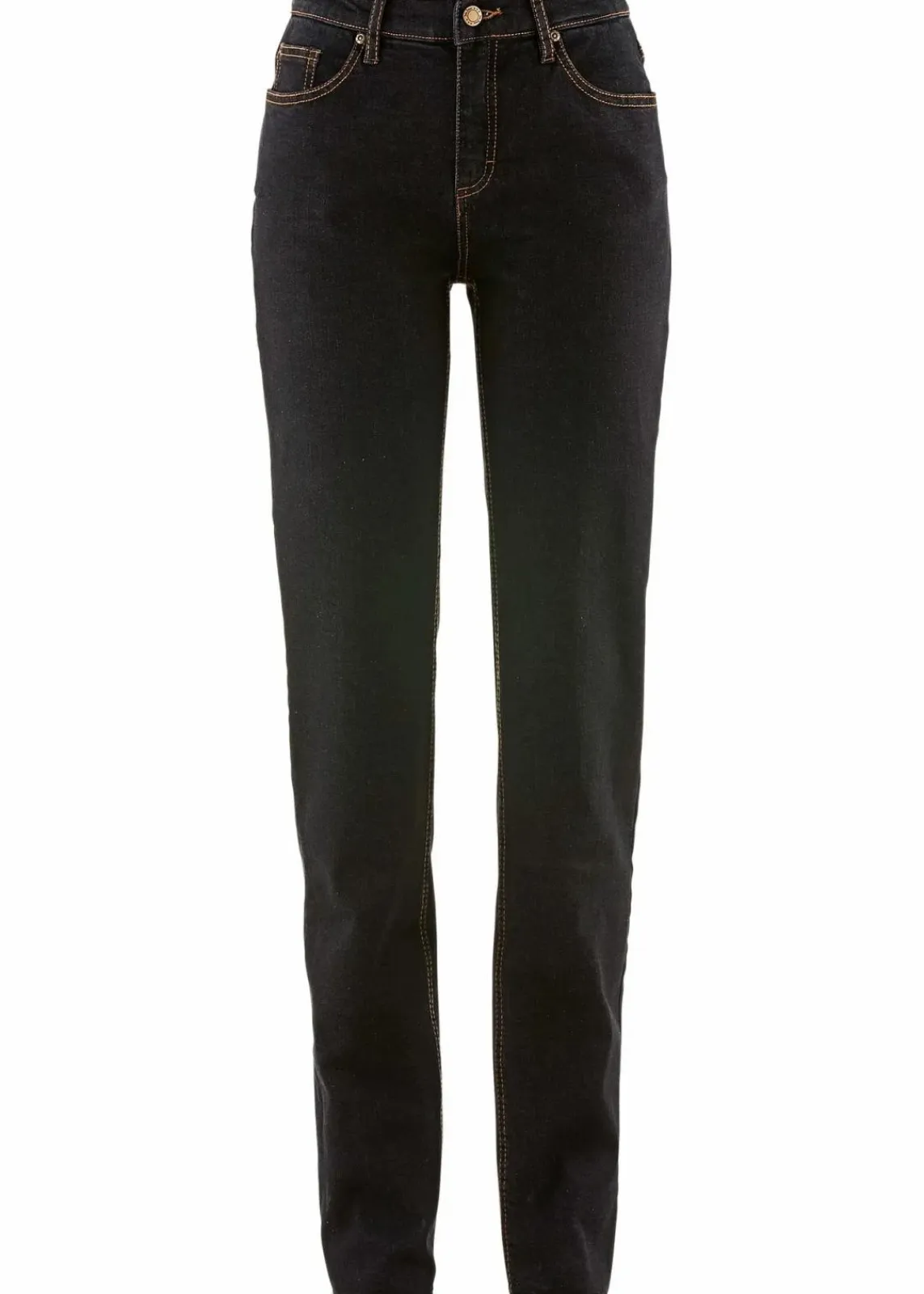 bonprix Jeans|Bekleidung·Shirts & Tops^Mom Jeans Mid Waist, long schwarz