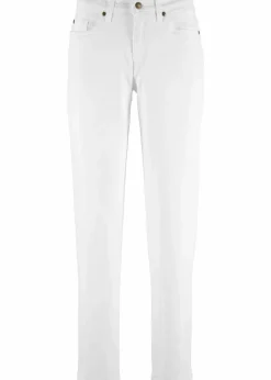 bonprix Bekleidung·Shirts & Tops|Jeans^Mom Jeans Mid Waist, long weiß