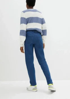 bonprix Nachhaltigere Materialien|Jeans^Mom-Jeans, High Waist, Stretch dunkelblau denim