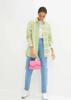bonprix Bekleidung·Shirts & Tops|Jeans^Mom-Jeans, High Waist, Stretch hellblau denim