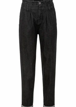 bonprix Bekleidung·Shirts & Tops|Jeans^Mom-Jeans, High Waist, Stretch schwarz denim