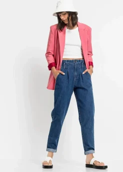 bonprix Jeans|Bekleidung·Shirts & Tops^Mom-Jeans, High Waist, Stretch blau denim
