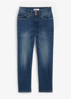bonprix Kurzgrößen|Bekleidung·Shirts & Tops^Mom-Jeans Mid Waist blau used