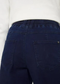 bonprix Bekleidung·Shirts & Tops|Thermobekleidung^Mom-Jeans Mid Waist, Thermo mit Bequembund dunkelblau denim