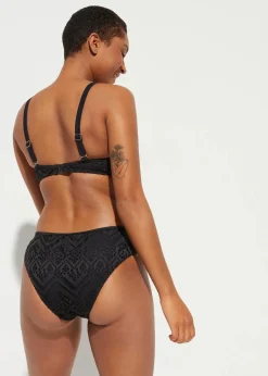 bonprix Badeanzüge^Monokini mit Spitze schwarz