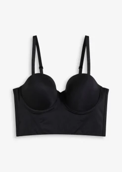 bonprix Basics|Bhs^Multiway Schalen-BH Top mit Glanzeffekt schwarz