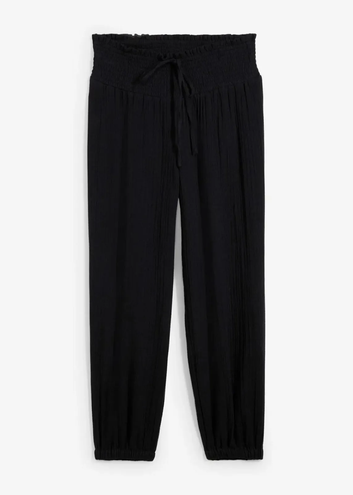 bonprix Hosen|Bekleidung·Kleider^Musselin Hose mit Smockbund schwarz