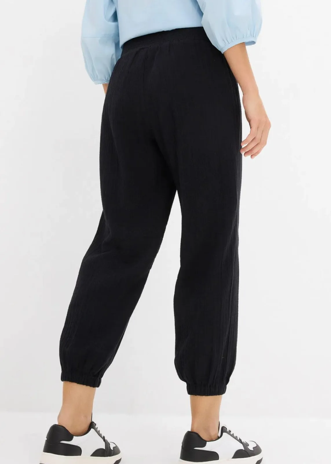 bonprix Hosen|Bekleidung·Kleider^Musselin Hose mit Smockbund schwarz