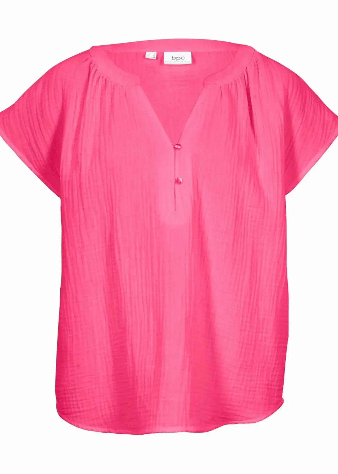 bonprix Bekleidung·Jacken & Mäntel|Blusen & Tuniken^Musselin-Blusentop aus reiner Baumwolle pinklady