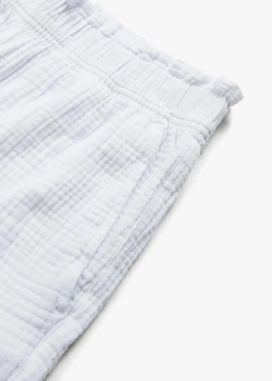 bonprix Hosen|Shorts^Musselin-Shorts aus reiner Baumwolle weiß