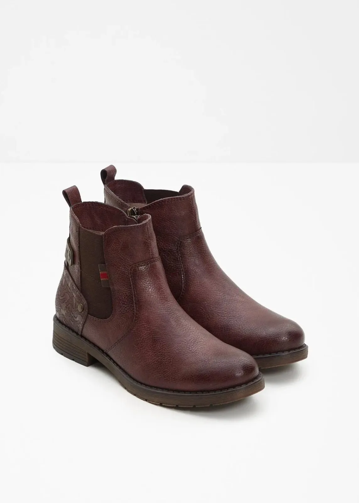 Mustang High Heels|Gefütterte Winterschuhe^Chelsea-Boots bordeaux