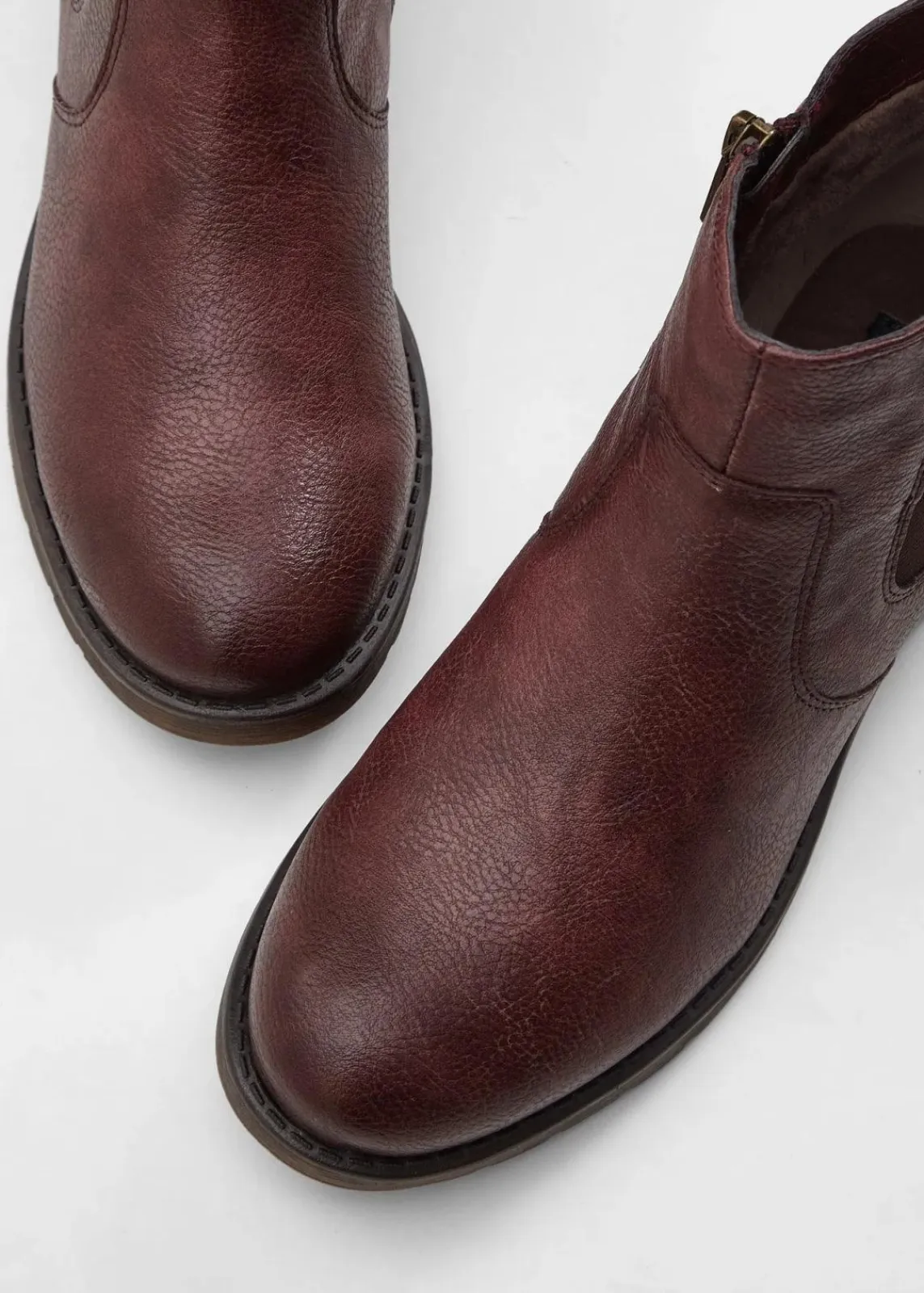 Mustang High Heels|Gefütterte Winterschuhe^Chelsea-Boots bordeaux