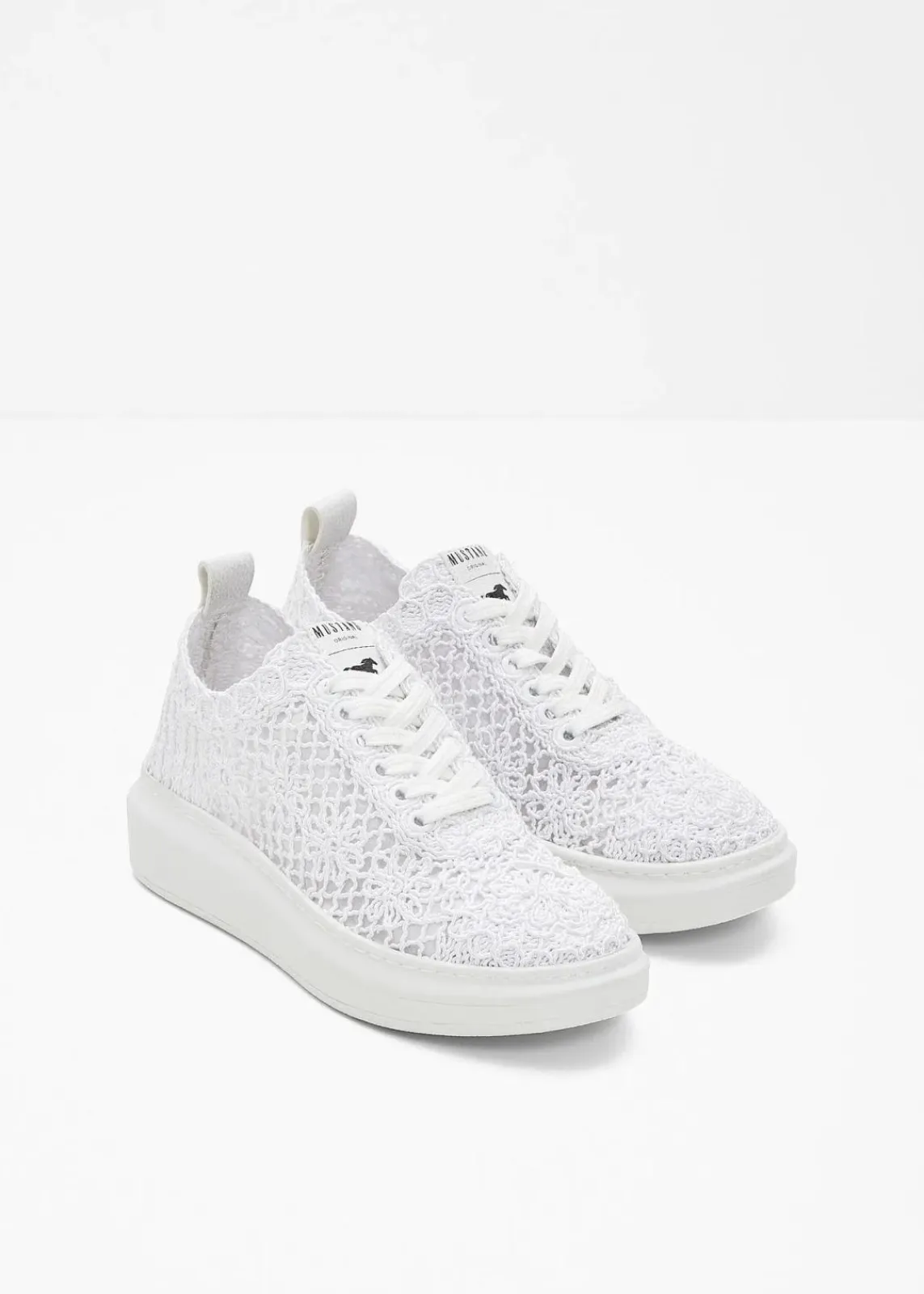 Mustang High Heels|Sneaker^Plateau Sneaker weiß