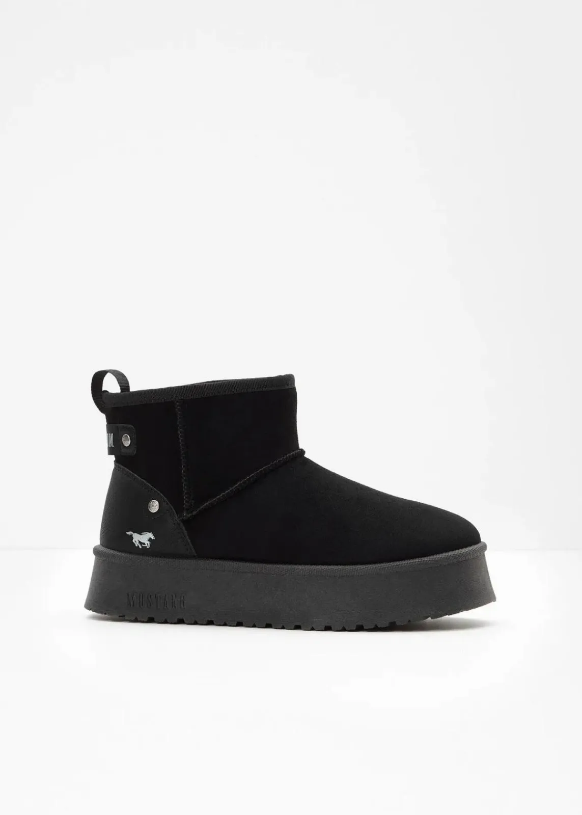Mustang High Heels|Boots^Plateau-Boots schwarz