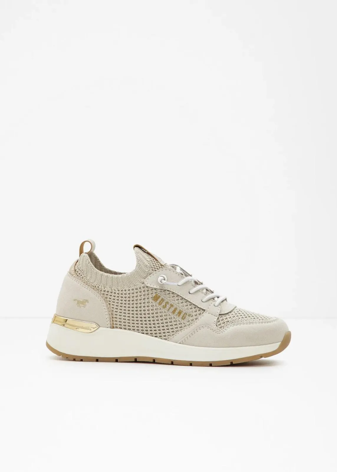 Mustang High Heels|Sneaker^Sneaker aus Soft-Material beige