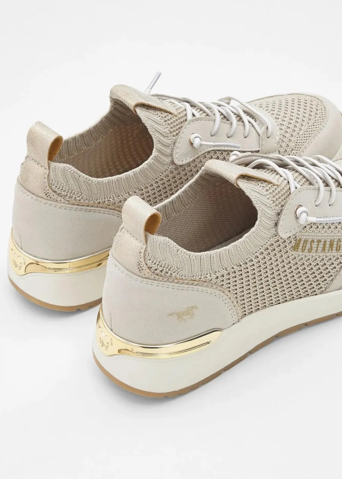 Mustang High Heels|Sneaker^Sneaker aus Soft-Material beige