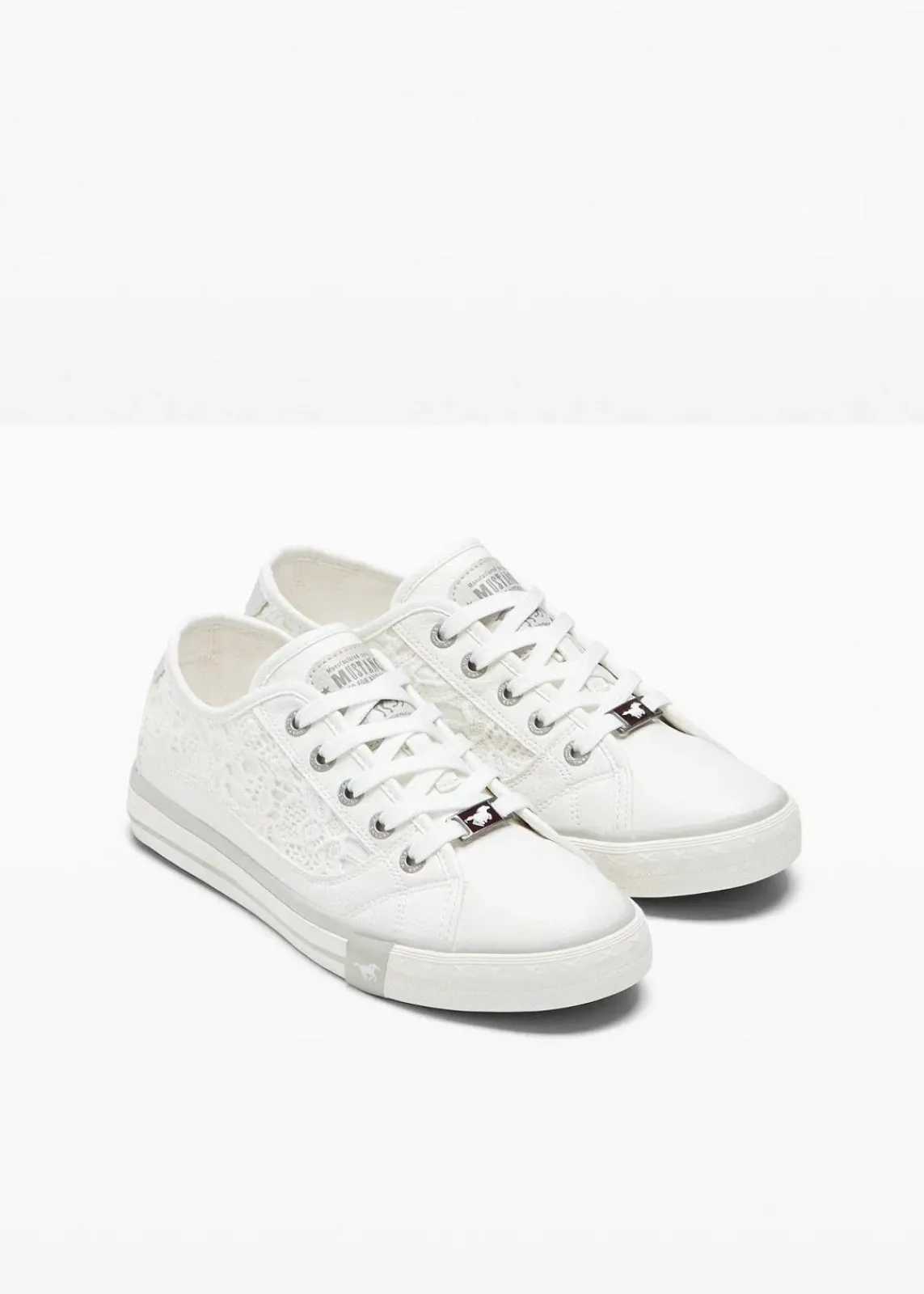 Mustang High Heels|Sneaker^Sneaker mit Spitze weiss