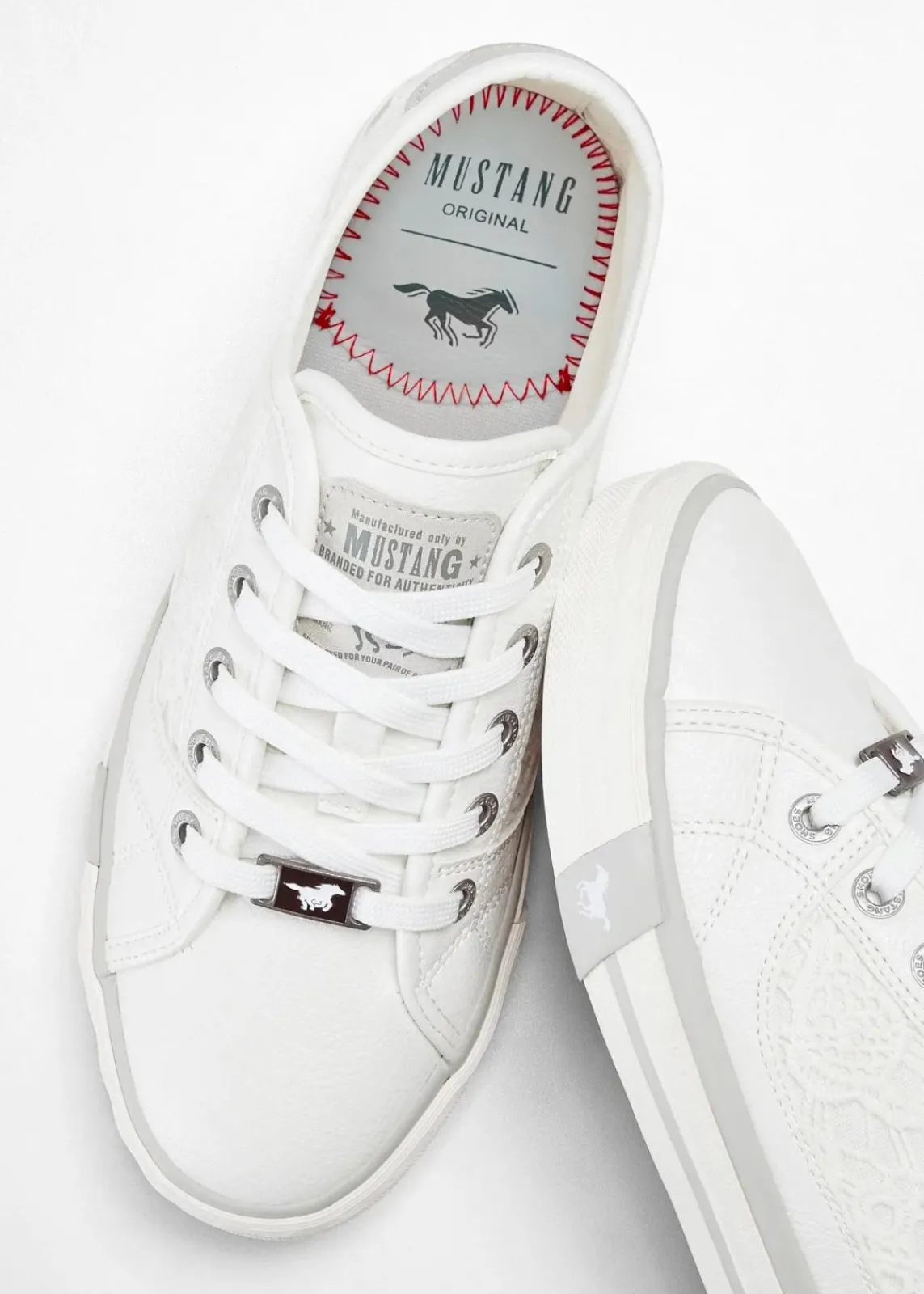 Mustang High Heels|Sneaker^Sneaker mit Spitze weiss