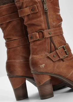 Mustang Stiefel|Gefütterte Winterschuhe^Stiefel cognac