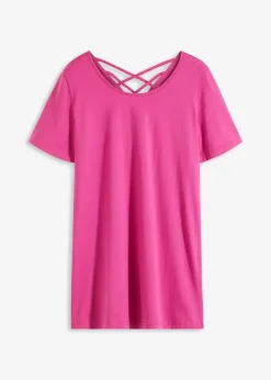 bonprix Nachhaltigere Materialien|Nachtwäsche^Nachthemd mit Rückenausschnitt fuchsia
