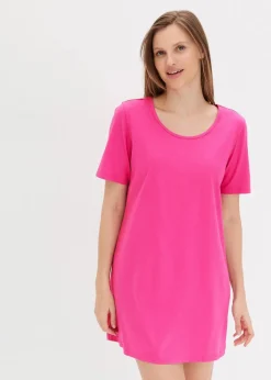 bonprix Nachhaltigere Materialien|Nachtwäsche^Nachthemd mit Rückenausschnitt fuchsia