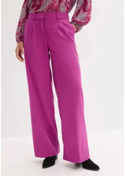 bonprix Bekleidung·Kleider|Hosen^Nadelstreifen Marlenehose dunkelfuchsia