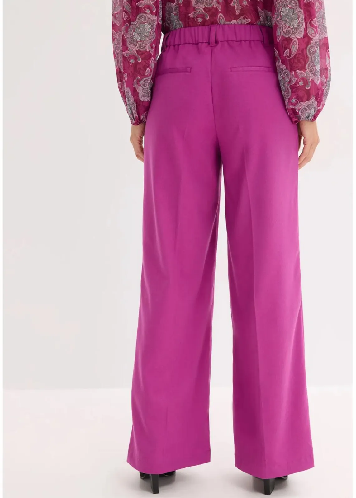 bonprix Bekleidung·Kleider|Hosen^Nadelstreifen Marlenehose dunkelfuchsia