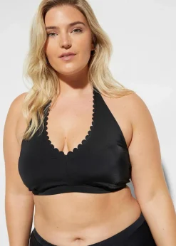 bonprix Nachhaltigere Materialien|Mix & Match^Neckholder Bikini Oberteil schwarz