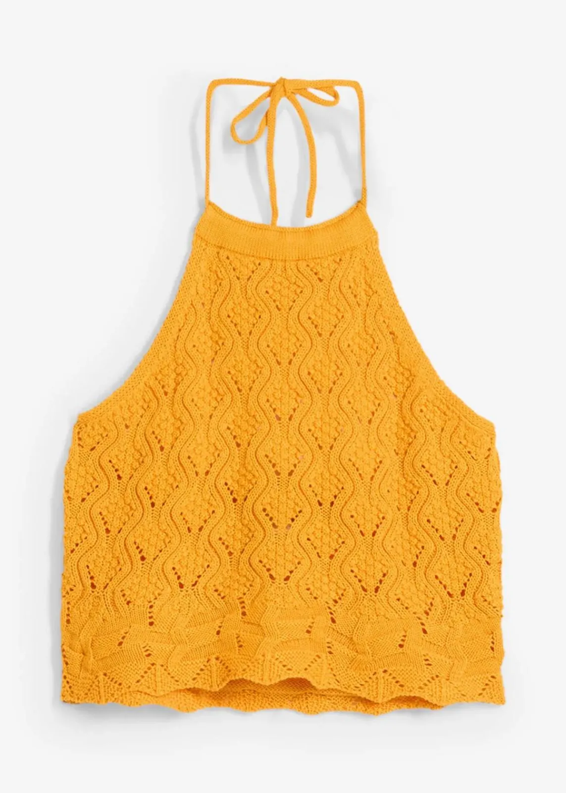 bonprix Strickmode|Shirts & Tops^Neckholder Stricktop gelborange