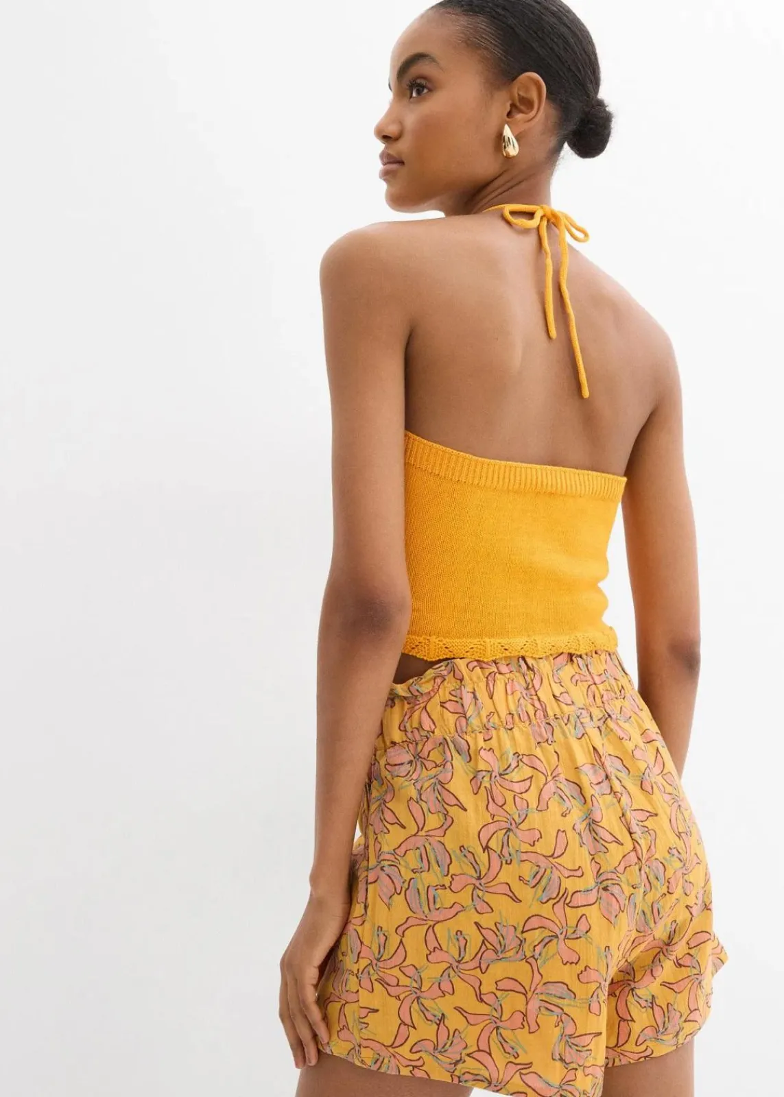 bonprix Strickmode|Shirts & Tops^Neckholder Stricktop gelborange