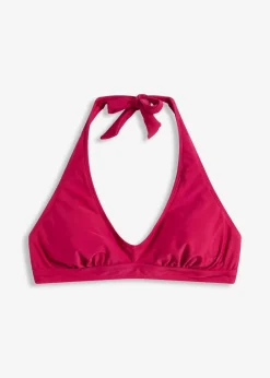bonprix Nachhaltigere Materialien|Bikinis^Neckholder-Bikinioberteil mit V-Ausschnitt fuchsia